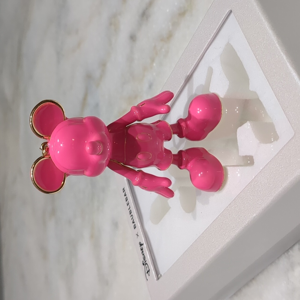 Disney X Baublebar Mickey Mouse Keychain Bag Charm Pink 🩷